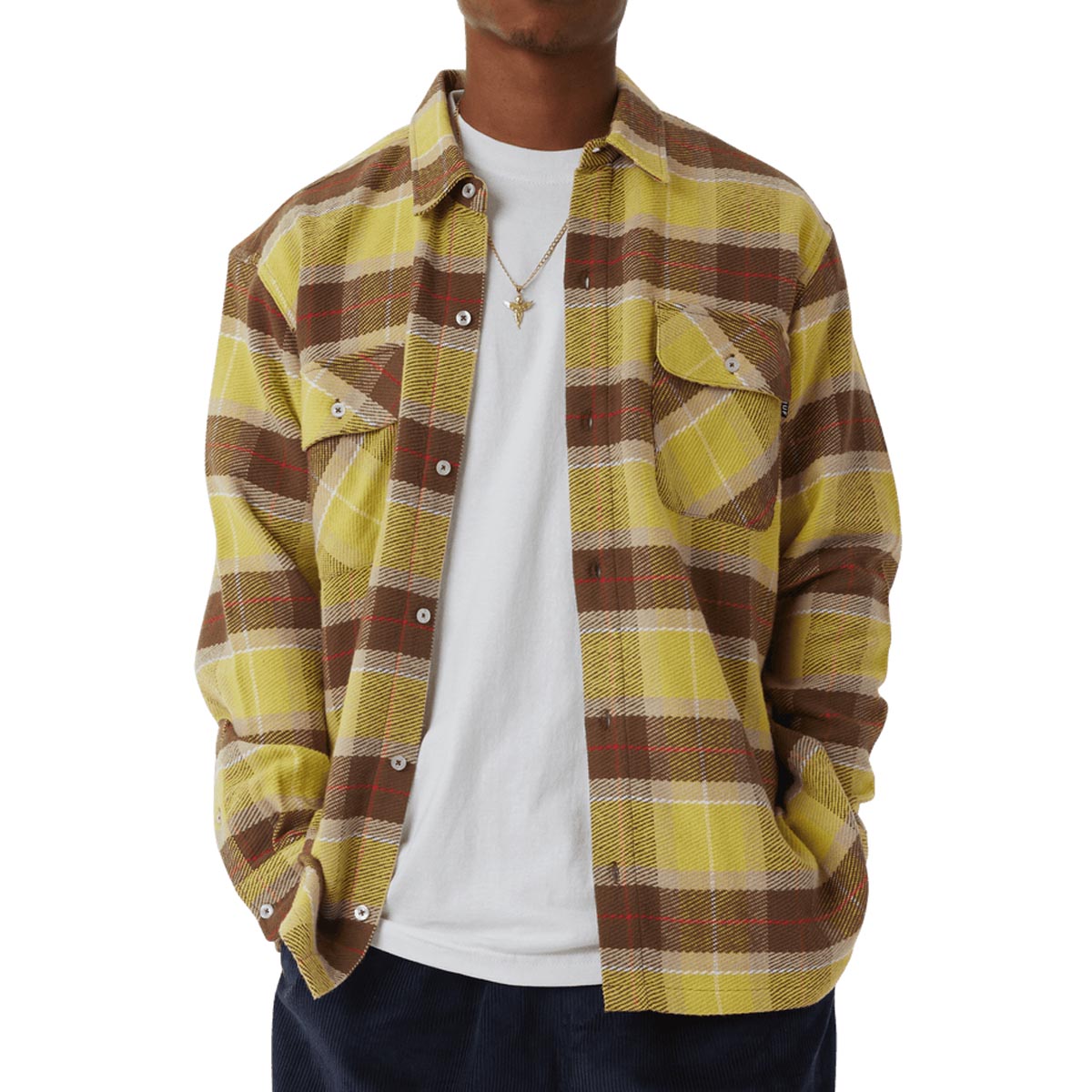 HUF Prescott Flannel Shirt - Yellow image 1