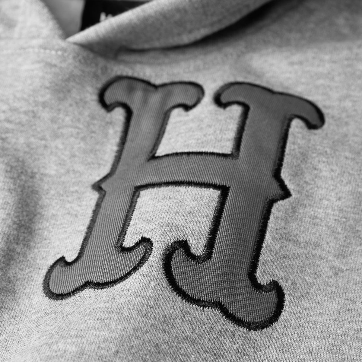 HUF H Applique Hoodie - Heather Grey image 4