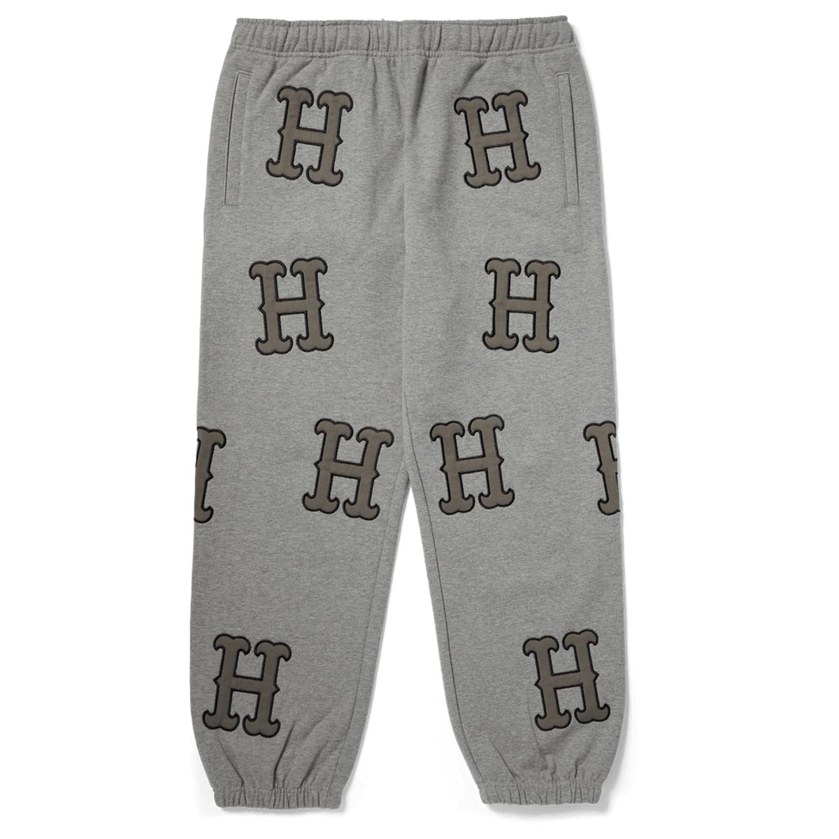 HUF H Applique Fleece Pants - Heather Grey image 2