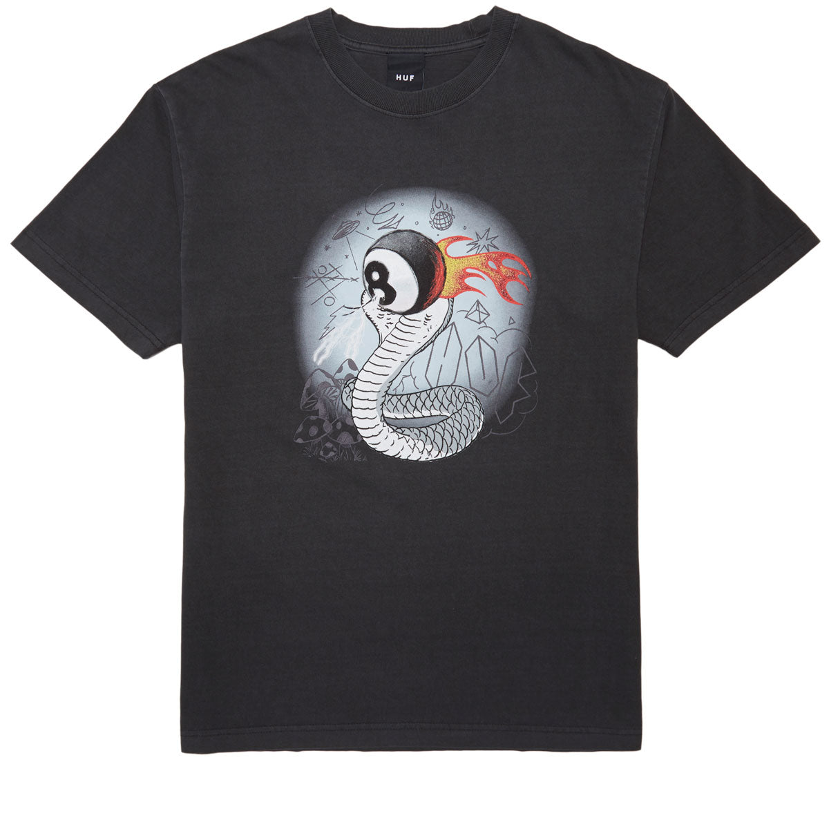 HUF Cobra-baller Washed T-Shirt - Washed Black image 1