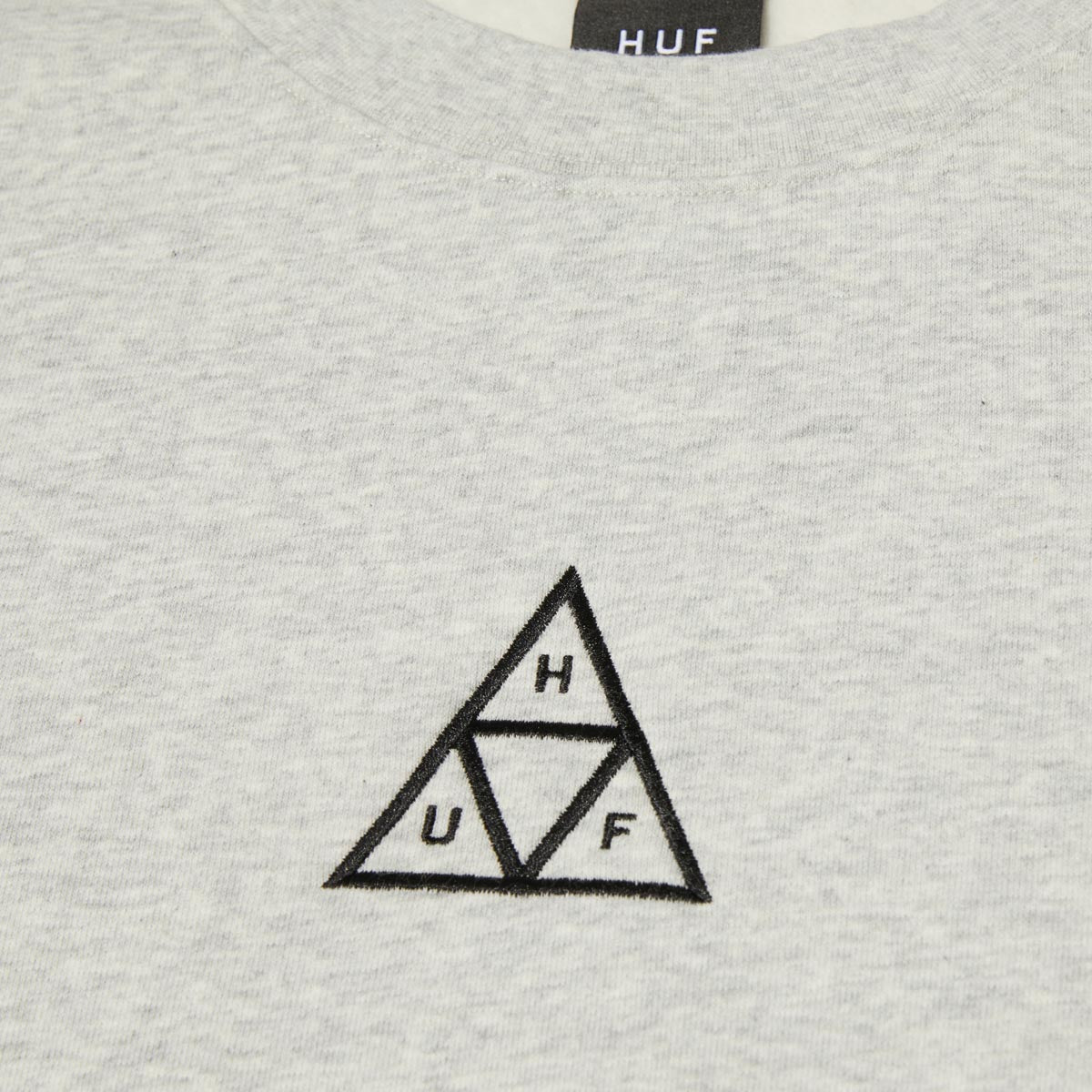 HUF Set Triple Triangle Crewneck Sweatshirt - Heather Grey image 2