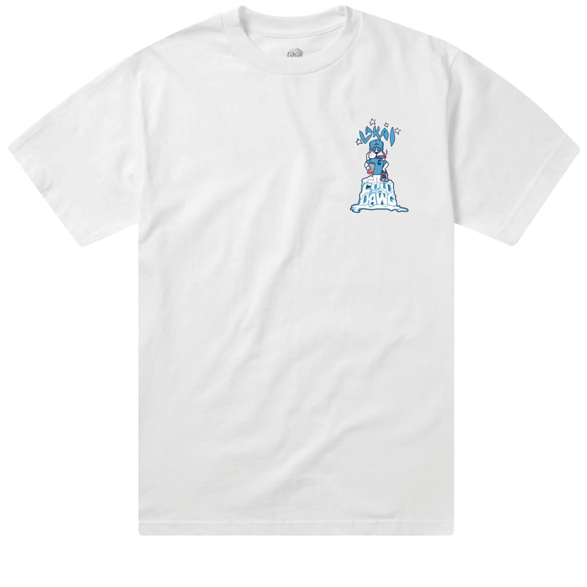 Lakai Cold Dawg T-Shirt - White/Blue image 1