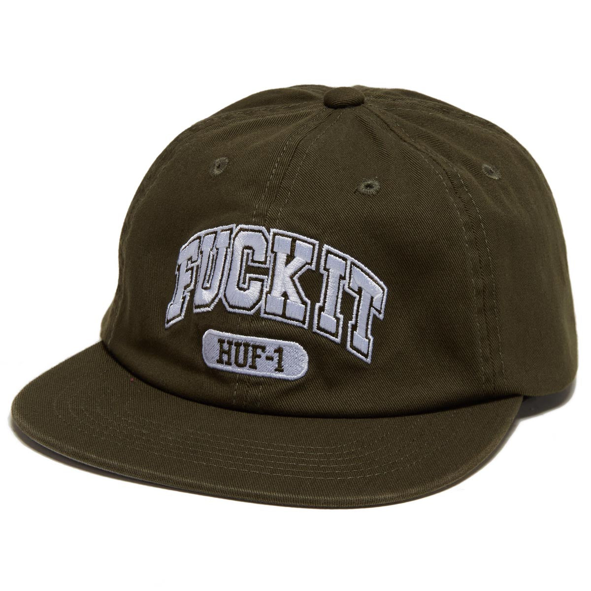 HUF Fuck It 6 Panel Hat - Dried Herb image 1