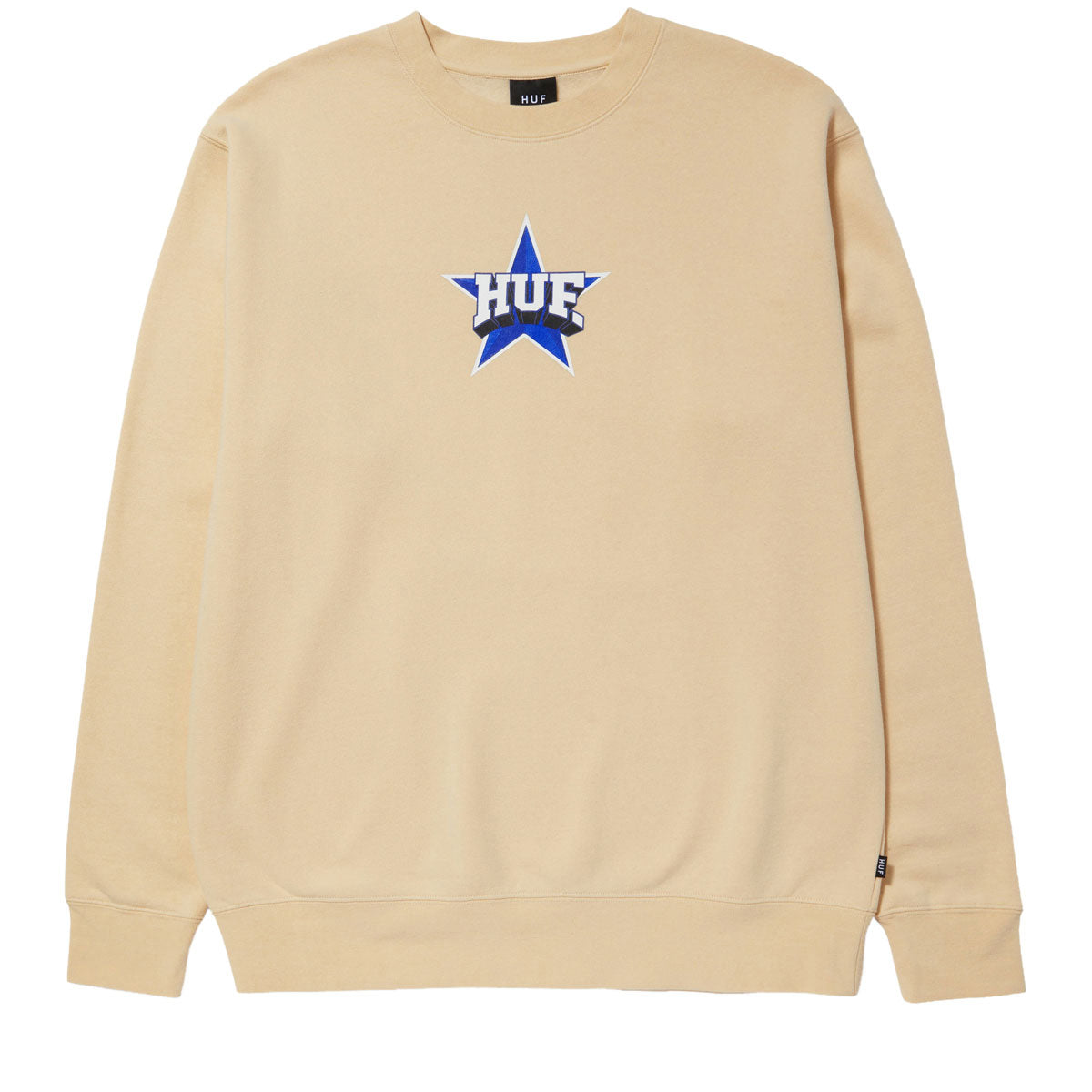 HUF All Star Crewneck Sweatshirt - Wheat image 1
