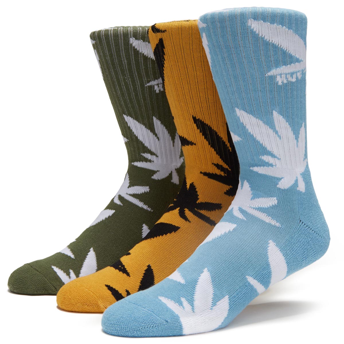 HUF Abstract 3 Pack of Socks - Blue/Yellow/Green image 1