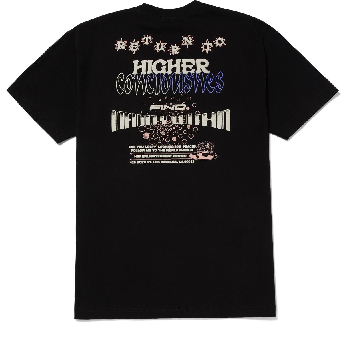 HUF Enlightenment Center T-Shirt - Black image 2
