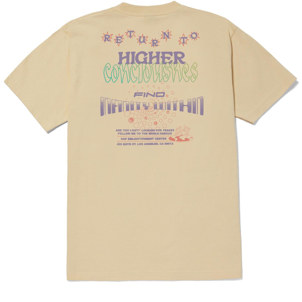 HUF Enlightenment Center T-Shirt - Wheat image 2