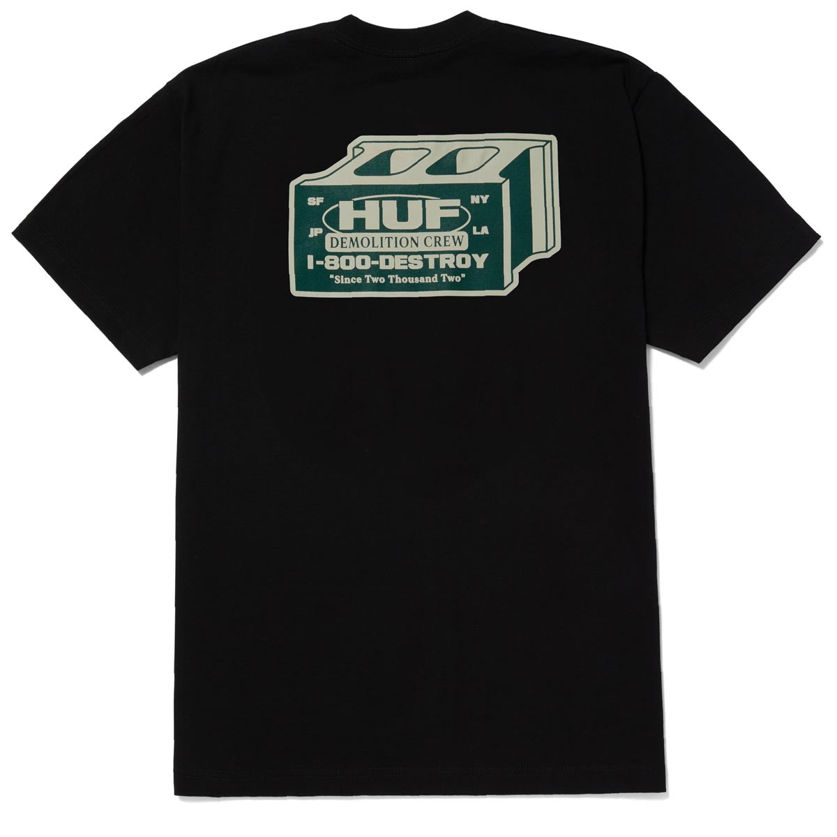 HUF Demolition Crew T-Shirt - Black image 1