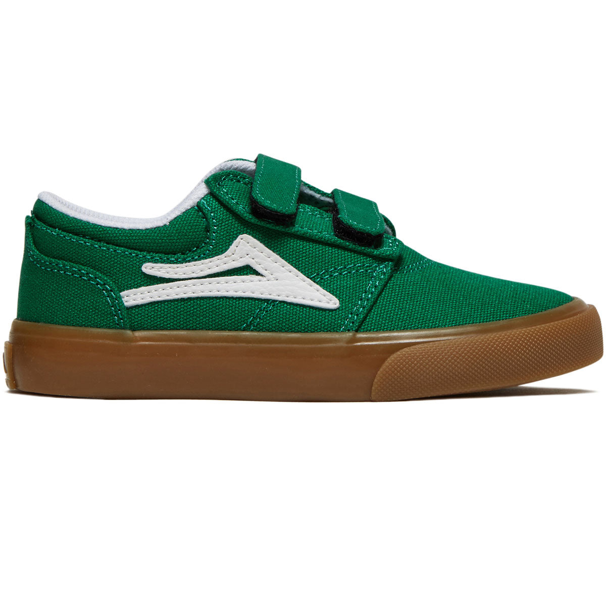 Lakai Youth Griffin Shoes - Green/Gum Canvas image 1