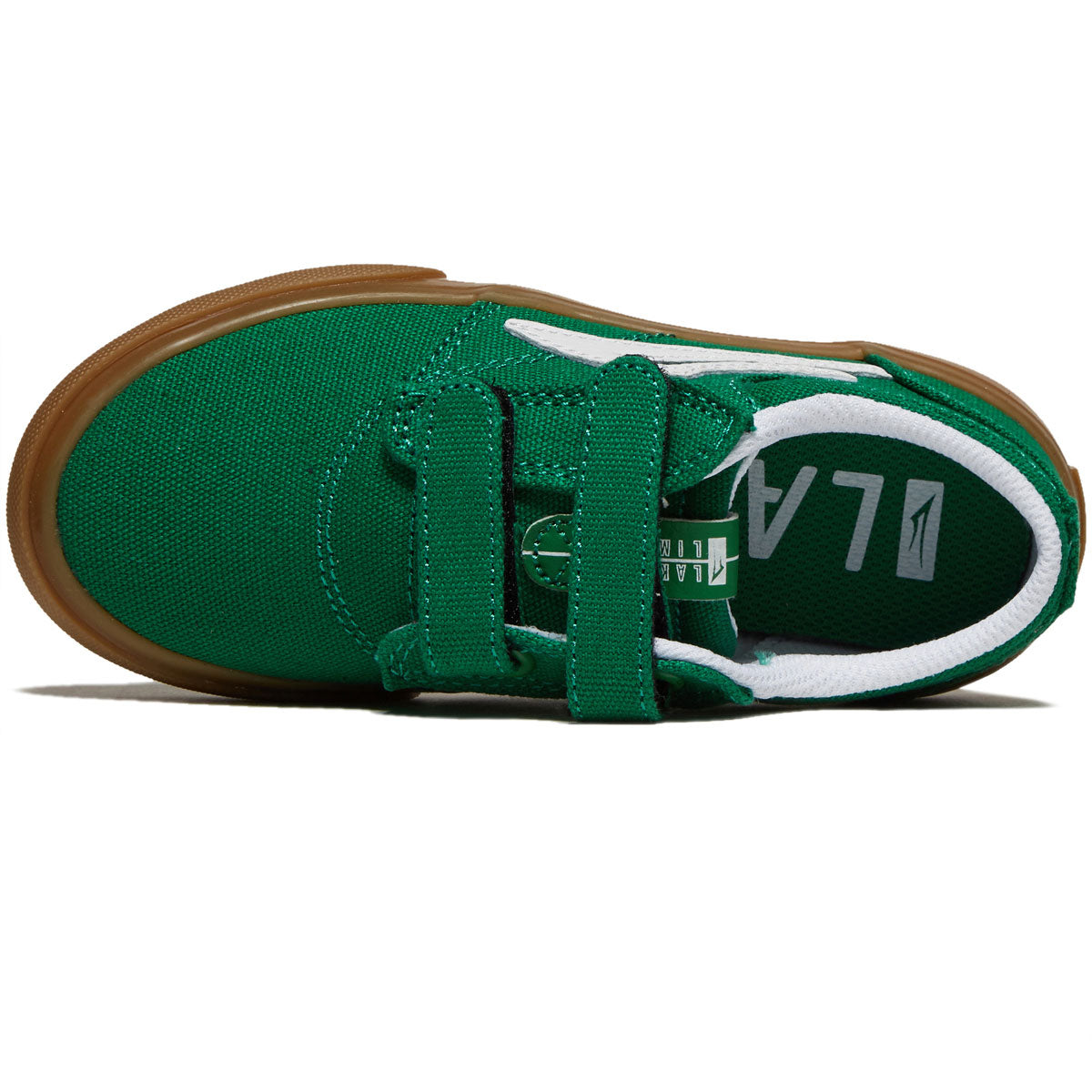 Lakai Youth Griffin Shoes - Green/Gum Canvas image 3