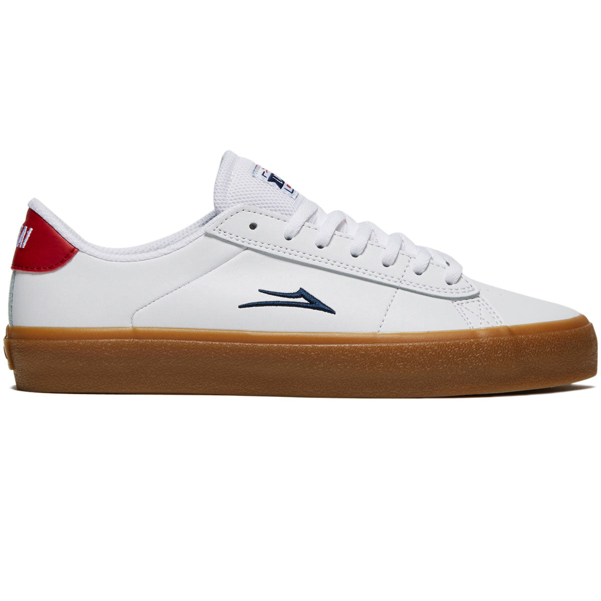 Lakai Newport Shoes - White/Gum Leather image 1