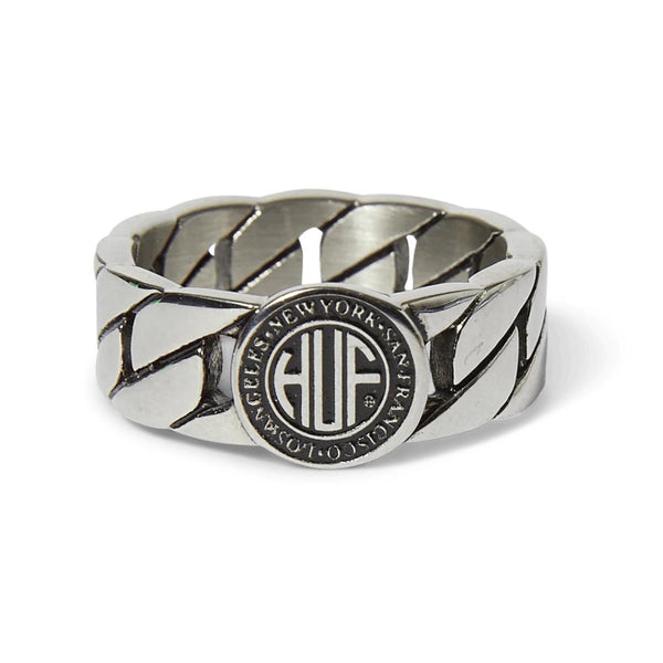 アクセサリー HUF REGIONAL CUBAN LING RINg Huf Regional Cuban Link Ring - Silver – CCS