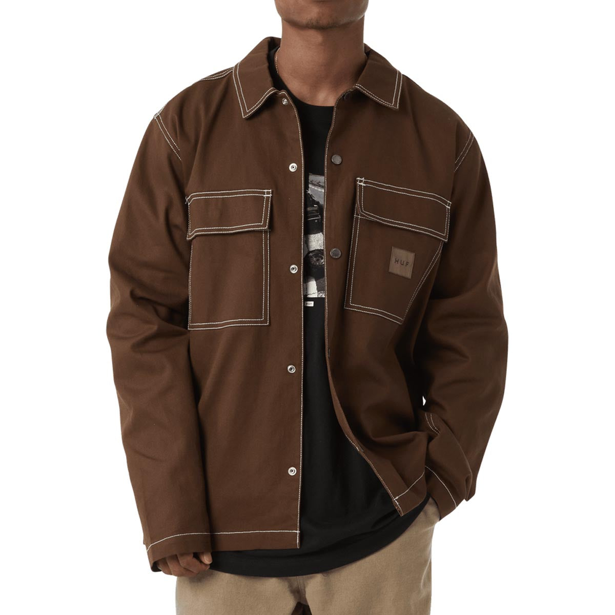 Huf Mason Shacket Jacket - Espresso image 1