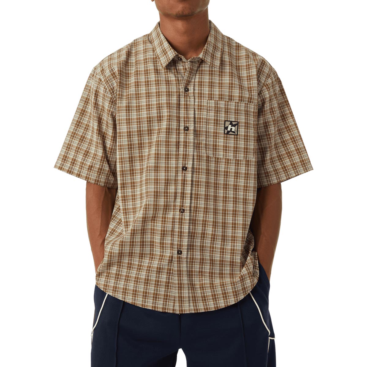 Huf H Star Plaid Shirt - Putty image 1