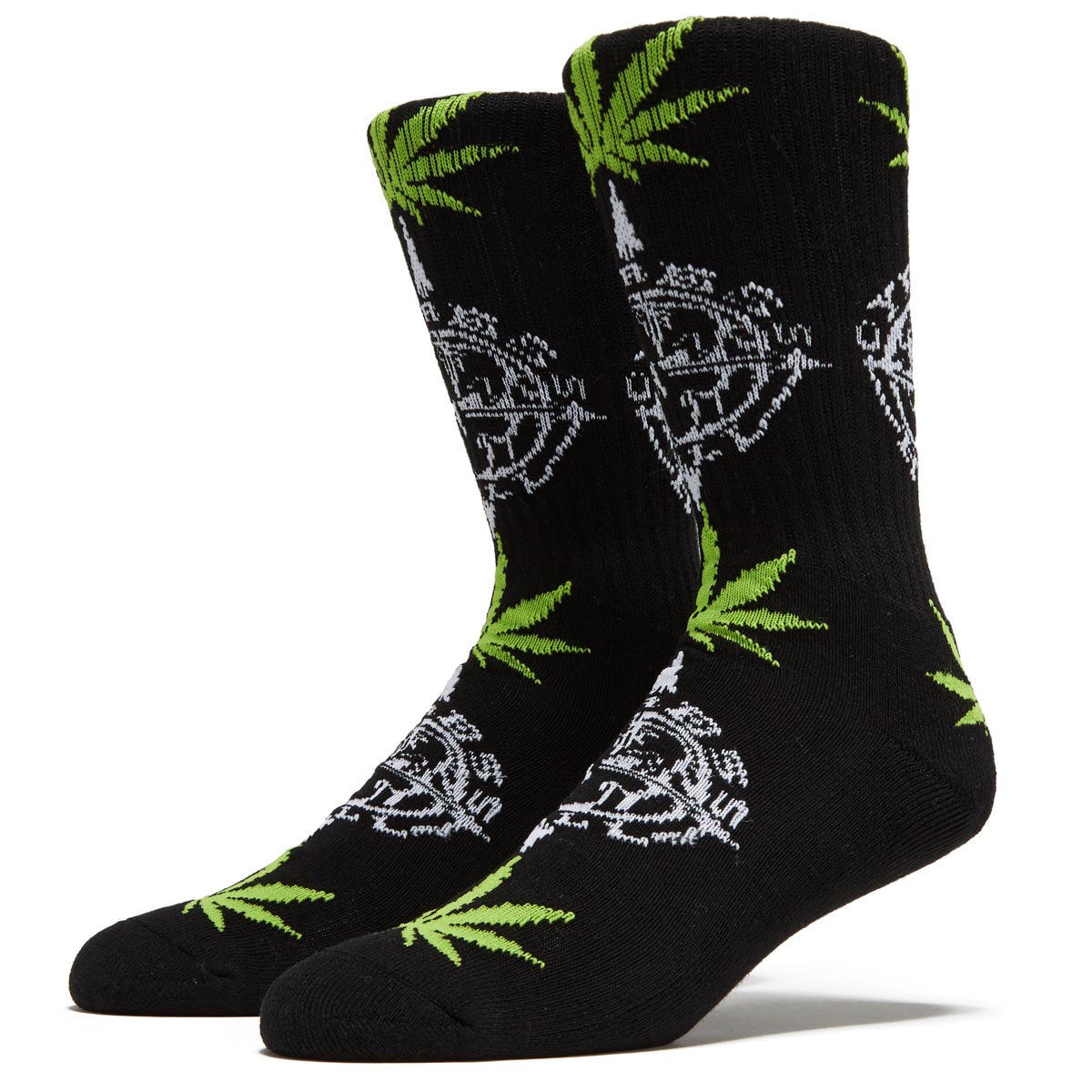 Huf x Cypress Hill Compass Plantlife Socks - Black image 1