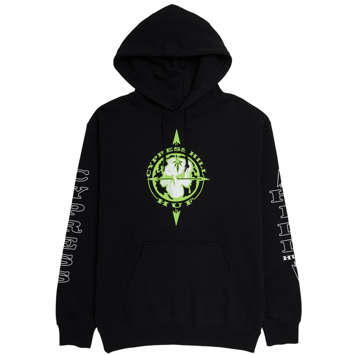Huf x Cypress Hill Blunted Compass Hoodie - Black image 1