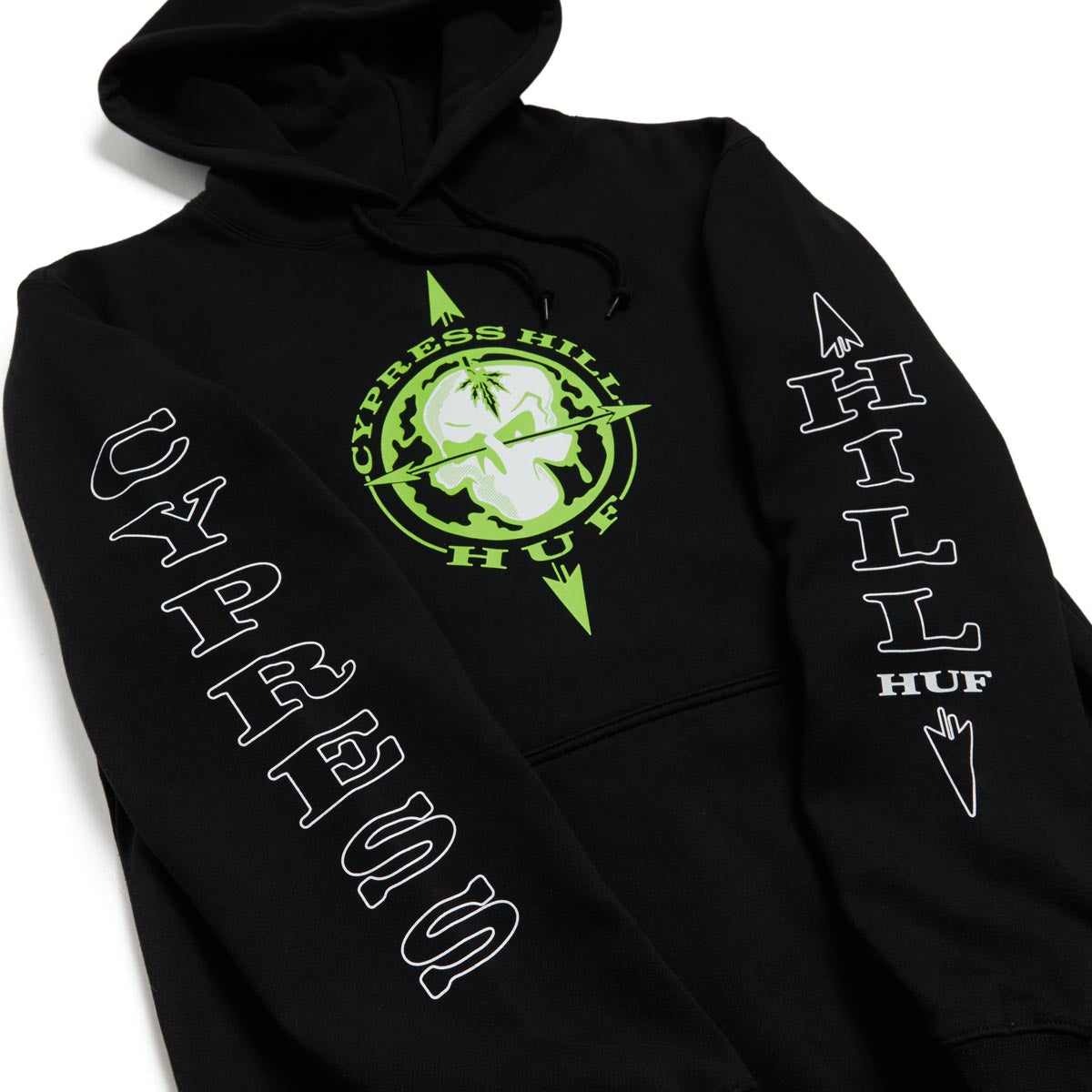Huf x Cypress Hill Blunted Compass Hoodie - Black image 2