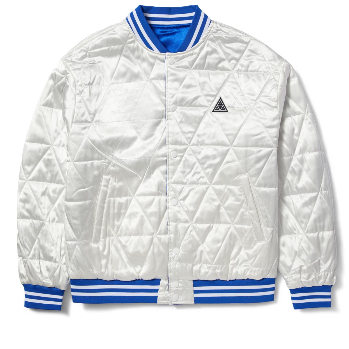 Huf Daytona Jacket ネイビー/ホワイト Cotton ripstop full-zip hooded jacket with embroidered 89