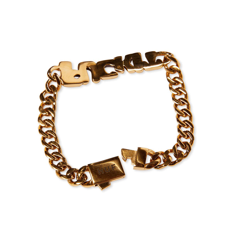 HUF Fuck It Warped Id Bracelet Accessories - Gold