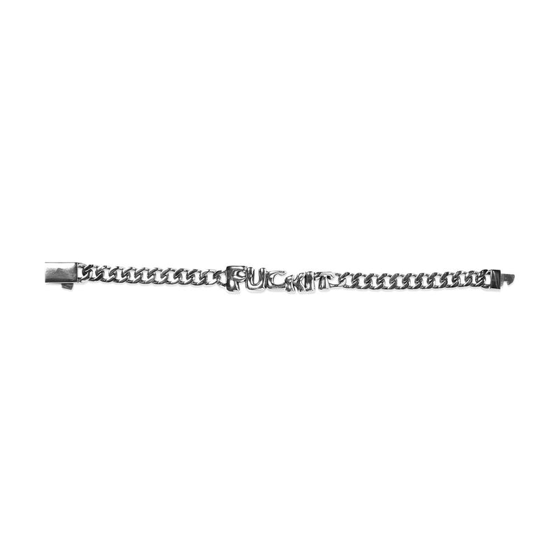HUF Fuck It Warped Id Bracelet Accessories - Silver