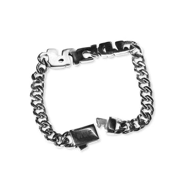 HUF Fuck It Warped Id Bracelet Accessories - Silver