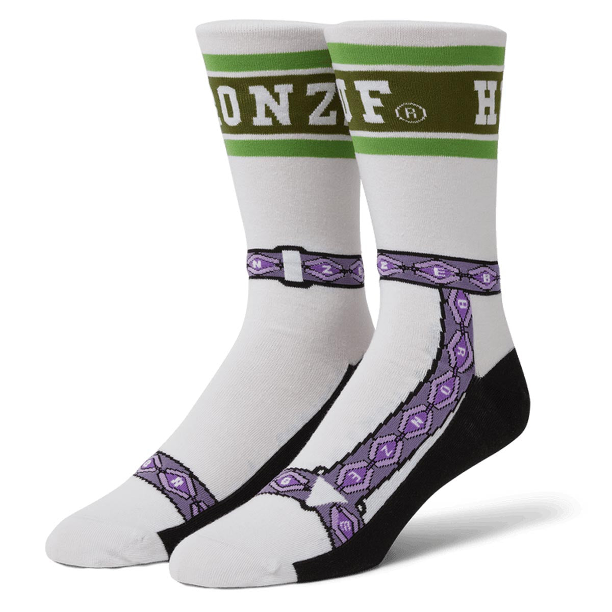 Huf x Bronze 56k Granola Crew Socks - White image 1