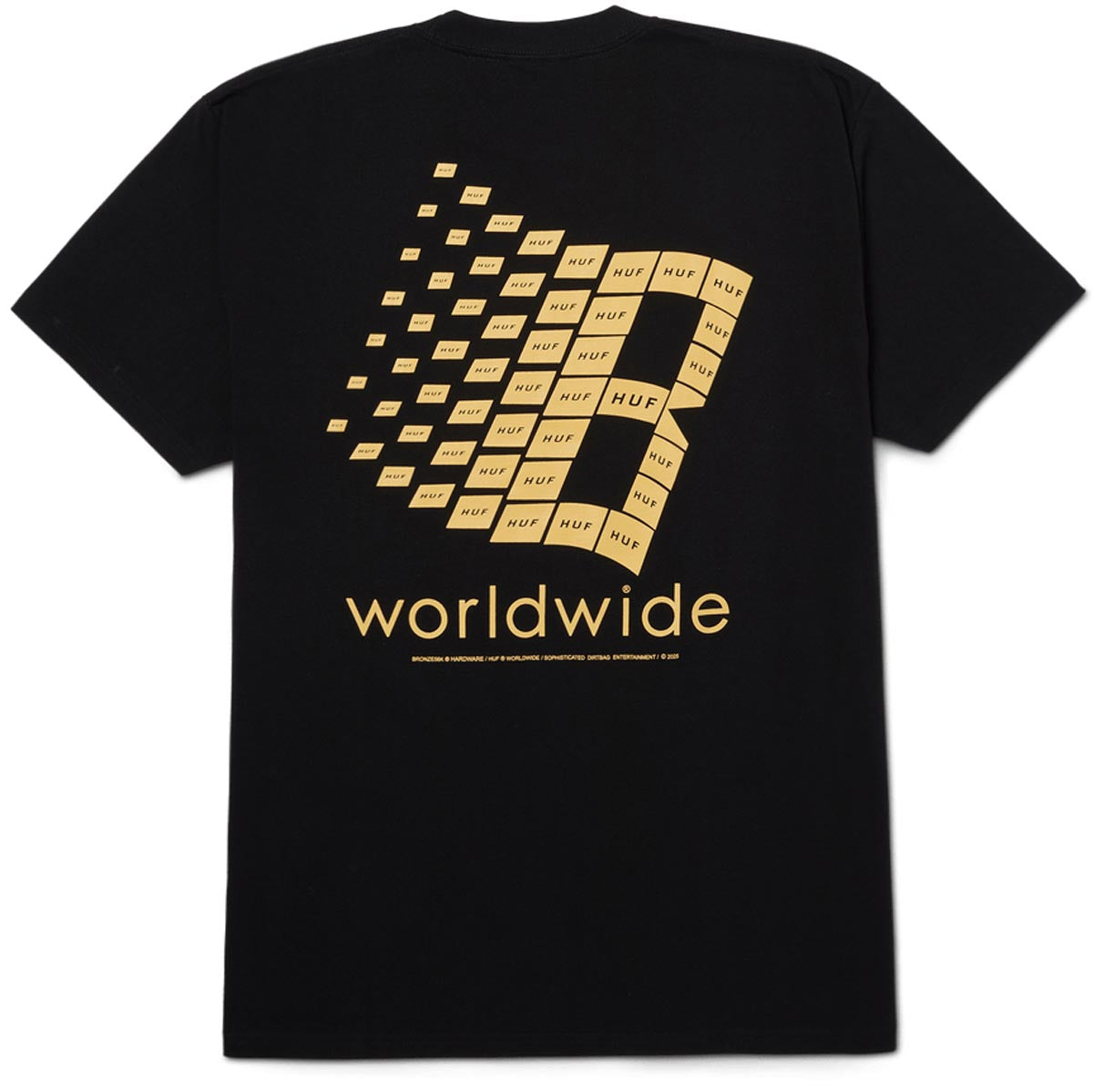 Huf x Bronze 56k T-Shirt - Black image 1