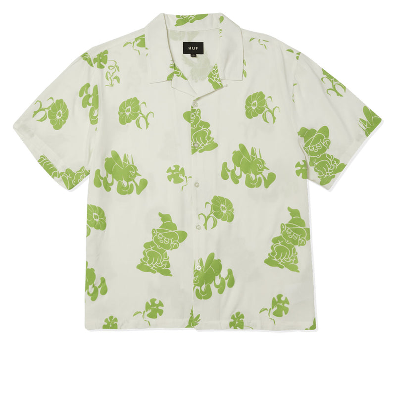 HUF Trip Flocked Resort Shirt - White