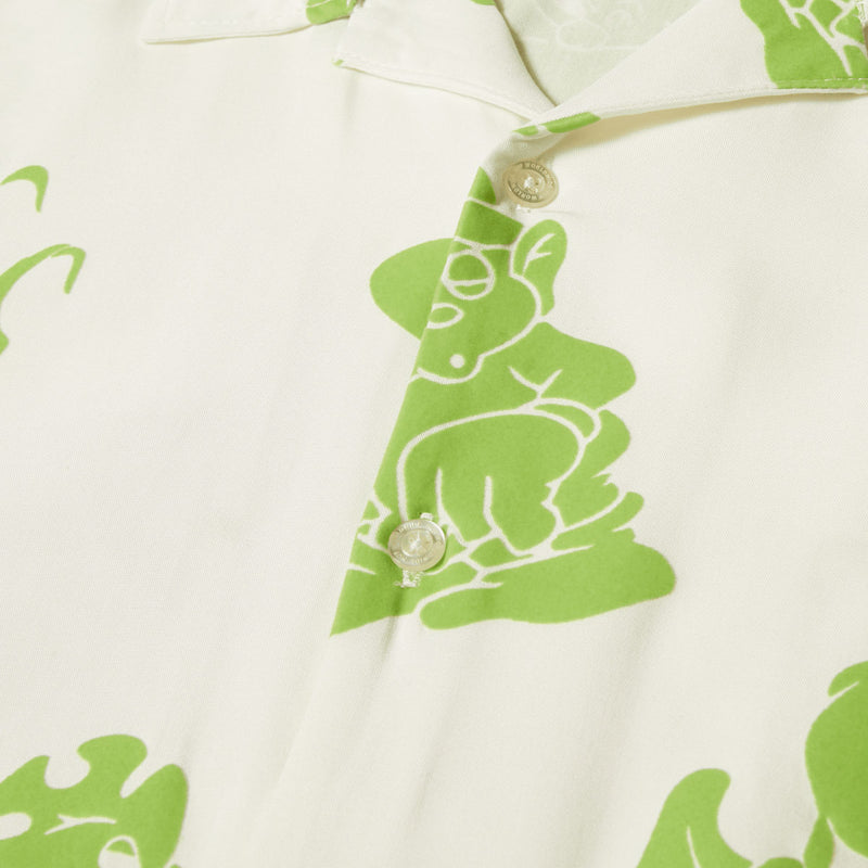 HUF Trip Flocked Resort Shirt - White