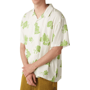 HUF Trip Flocked Resort Shirt - White