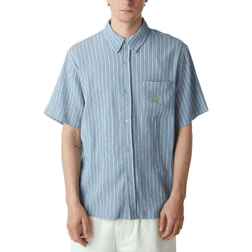 HUF Apollo Striped Shirt - Pool Blue