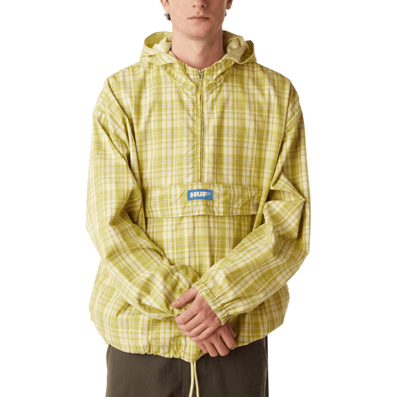 HUF Rivington Plaid Anorak Jacket - Tarragon