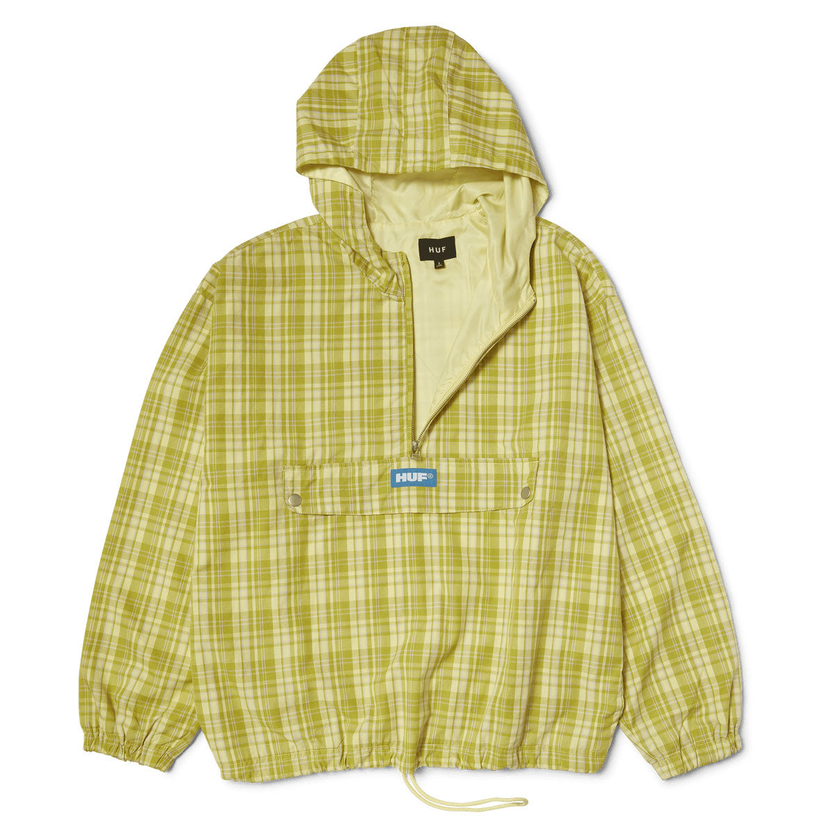 HUF Rivington Plaid Anorak Jacket - Tarragon image 4