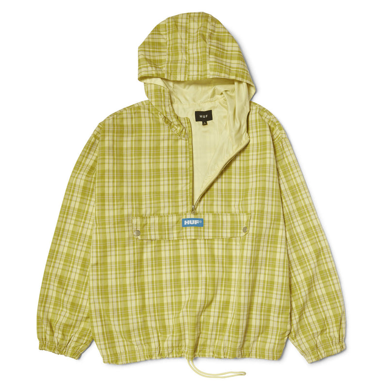 HUF Rivington Plaid Anorak Jacket - Tarragon