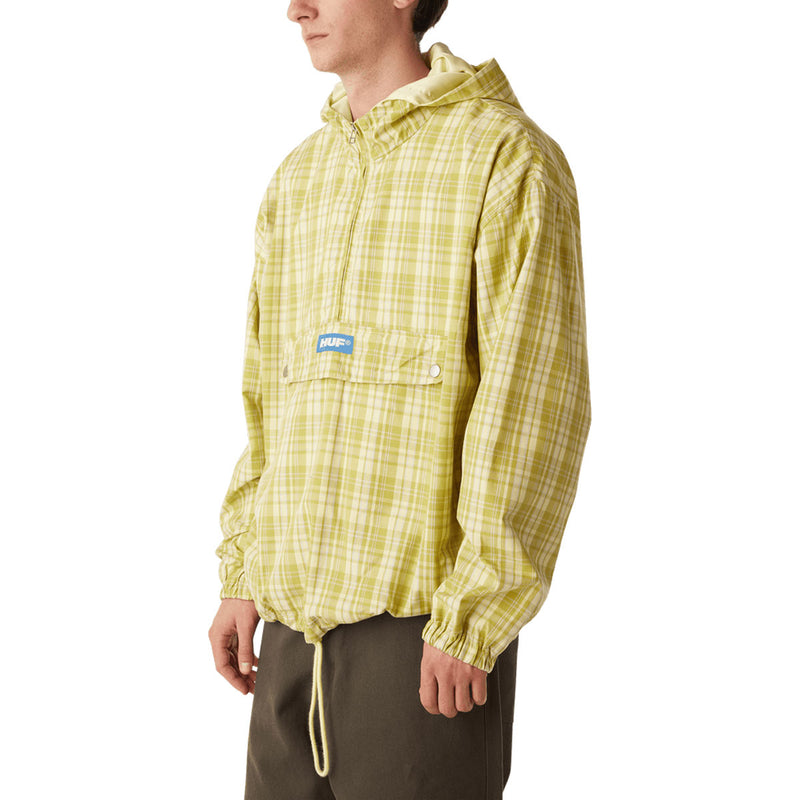 HUF Rivington Plaid Anorak Jacket - Tarragon