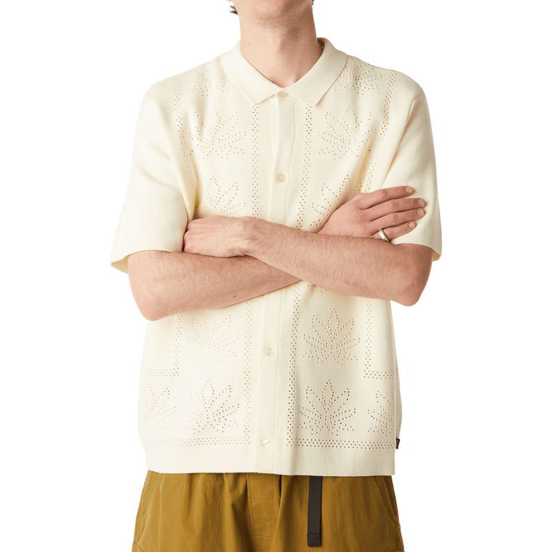 HUF Plantlife Perforated Knit Shirt - Natural