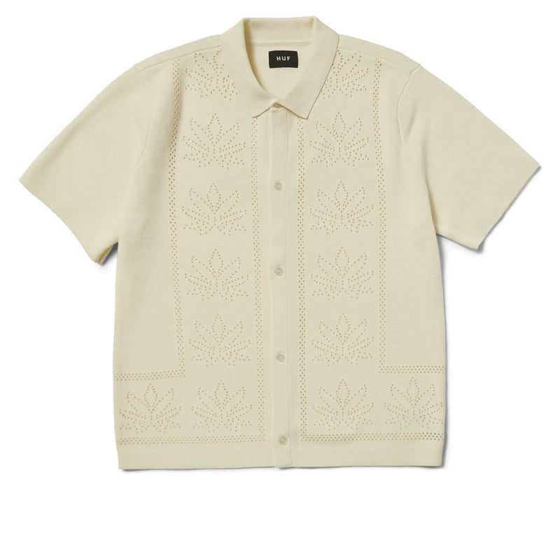 HUF Plantlife Perforated Knit Shirt - Natural