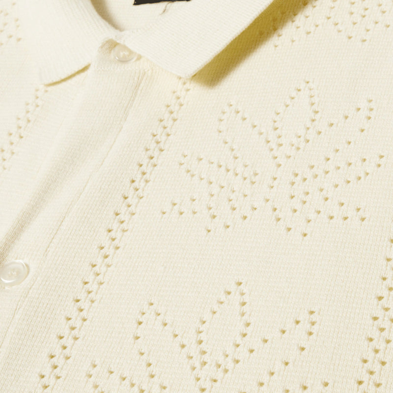 HUF Plantlife Perforated Knit Shirt - Natural