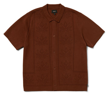 HUF Plantlife Perforated Knit Shirt - Sierra