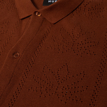 HUF Plantlife Perforated Knit Shirt - Sierra