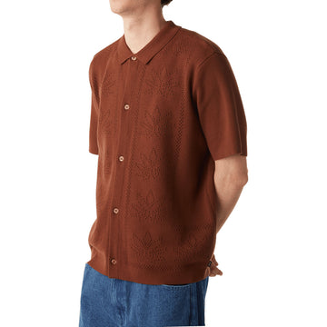 HUF Plantlife Perforated Knit Shirt - Sierra