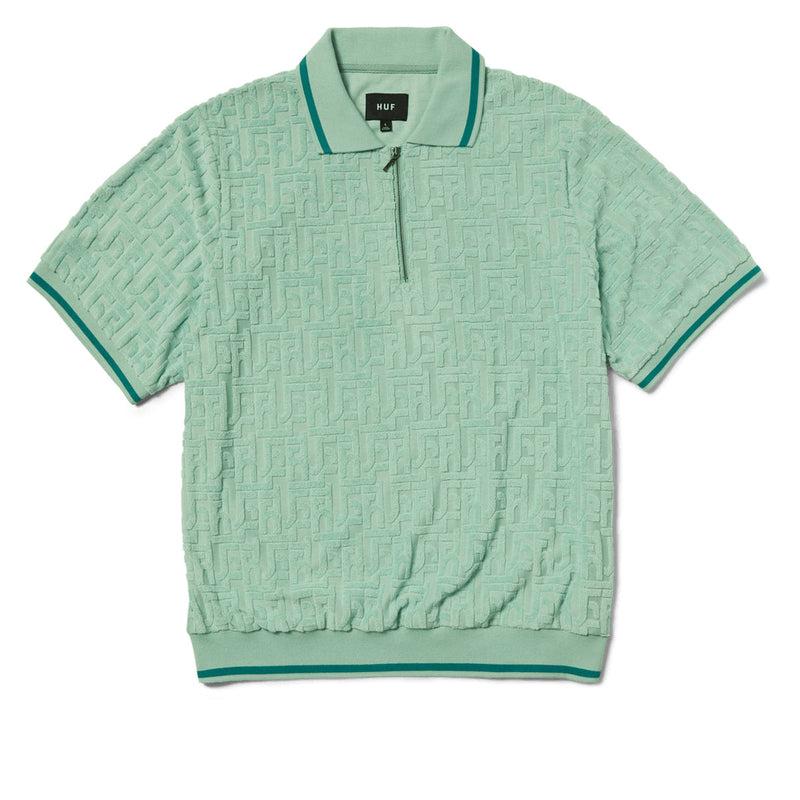 HUF Tether Jacquard Terry Shirt - Jade