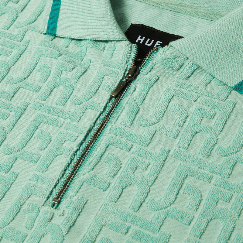 HUF Tether Jacquard Terry Shirt - Jade