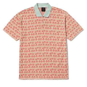 HUF Microdose Knit Polo Shirt - Red