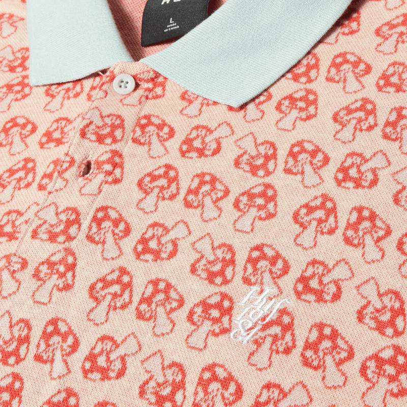 HUF Microdose Knit Polo Shirt - Red