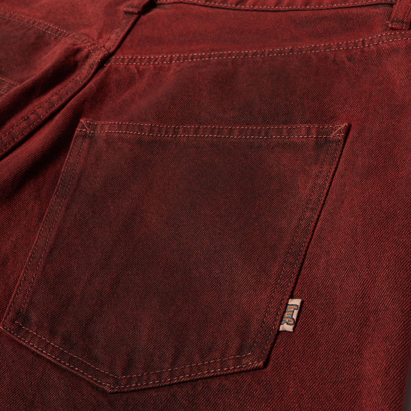 HUF Cromer Washed Jeans - Lava Red
