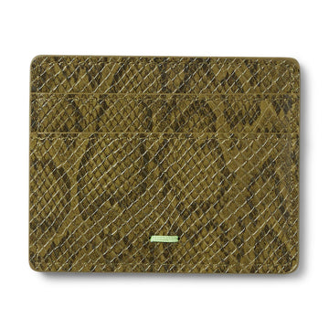 HUF Fuck It Snakeskin Cardholder Wallet - Green