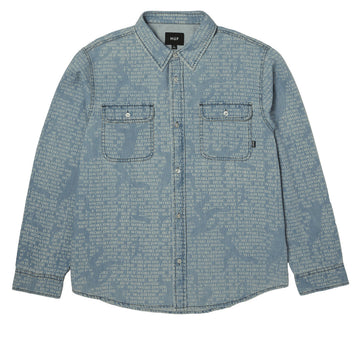 HUF Ceremony Long Sleeve Denim Shirt - Indigo