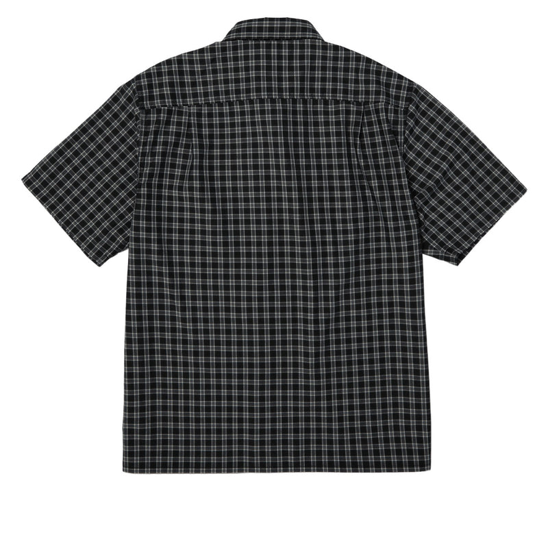 HUF Stretch Micro Plaid Shirt - Black
