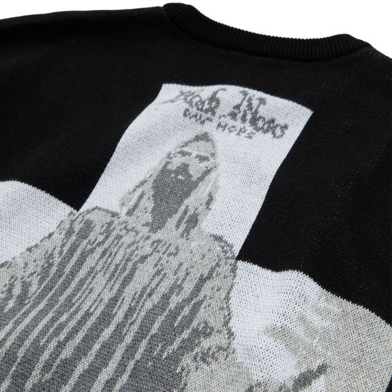 HUF Black Moses Knit Sweatshirt - Black